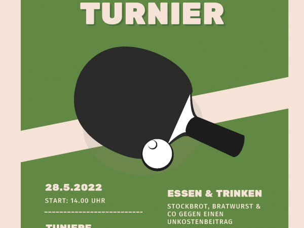 Tischtennis-Turnier im Jugendclub Groß Behnitz am 28.05.22 ab 14 Uhr