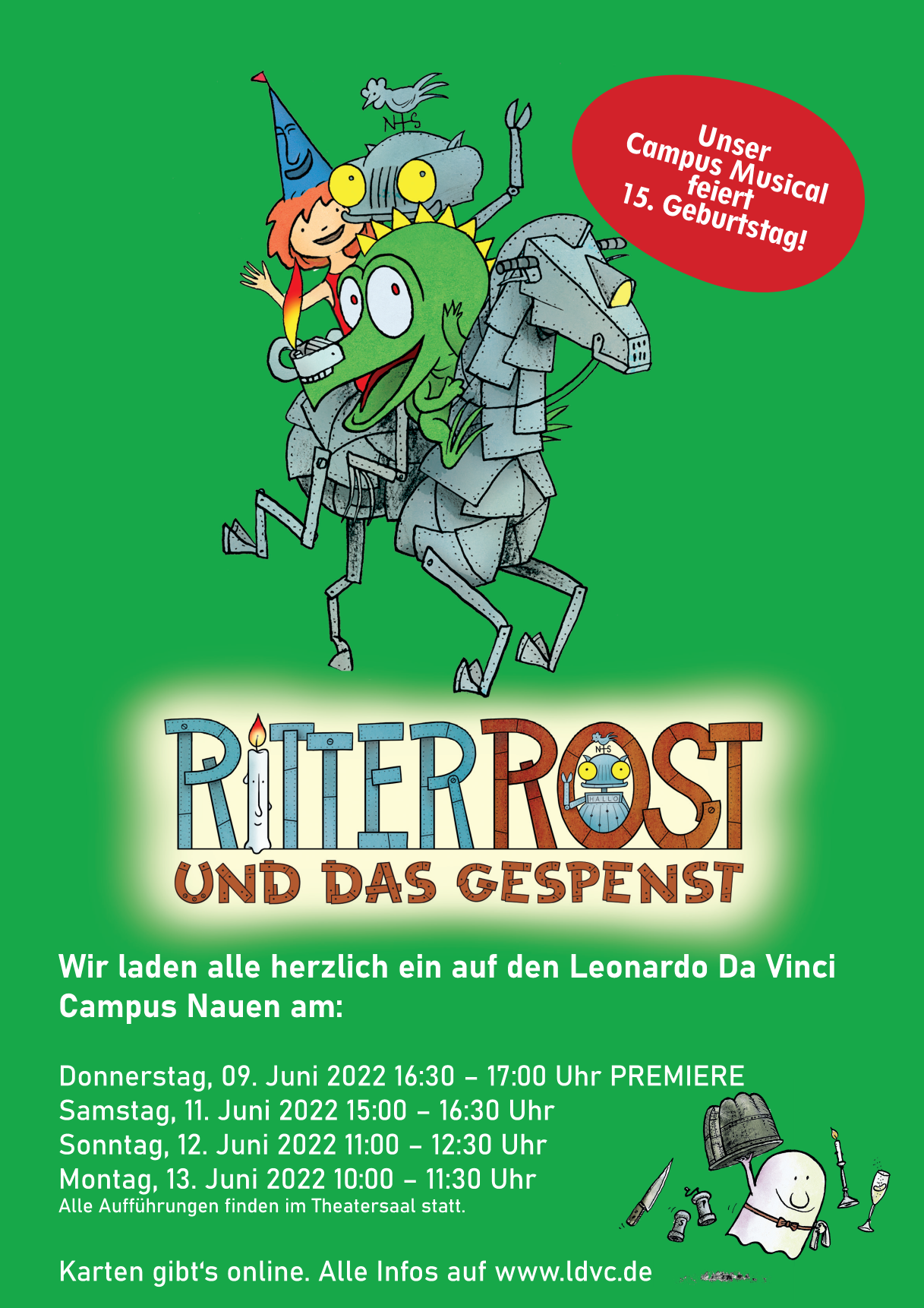 15 Jahre Campus Musical „Ritter Rost und das Gespenst“ am Leonardo da Vinci Campus