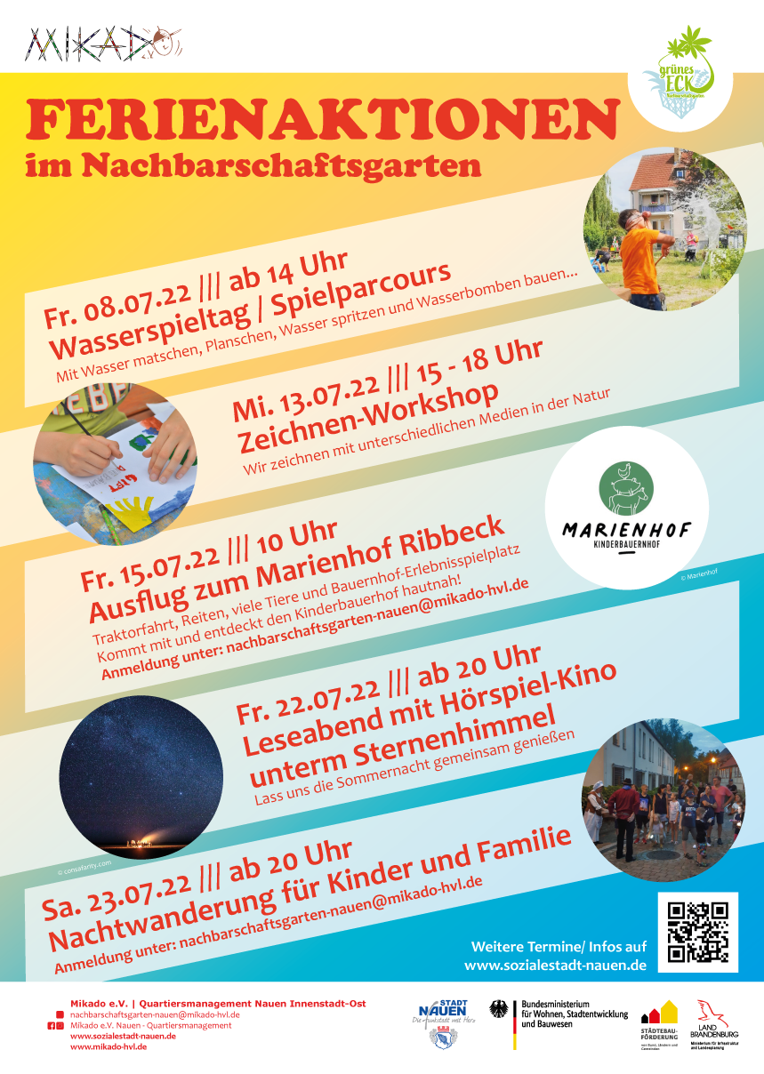 Ferienprogramm im Nachbarschaftsgarten „Grünen Eck“ 2022