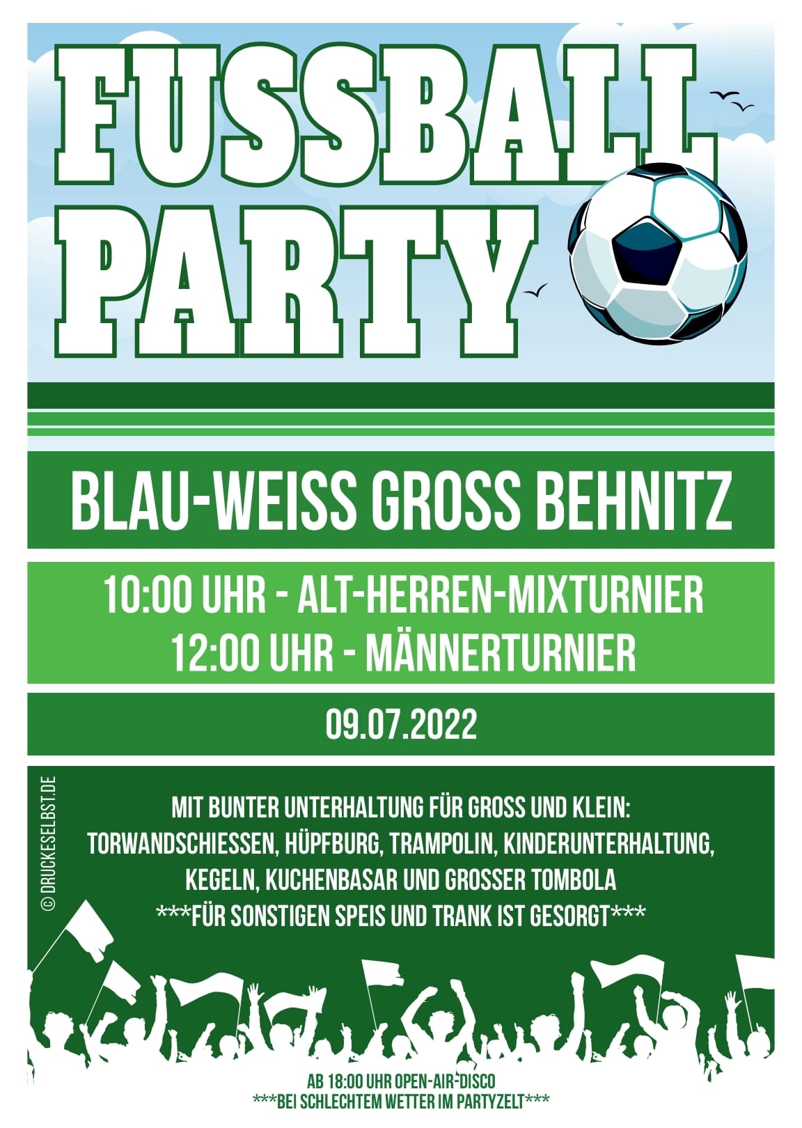 Fußball Party am 09.07.2022 im Groß Behnitz