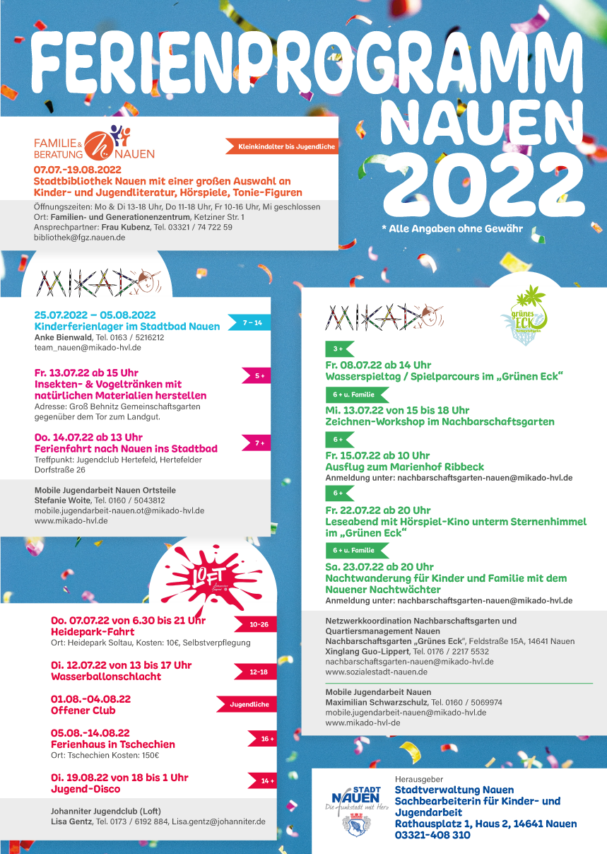 Ferienprogramm in Nauen 2022