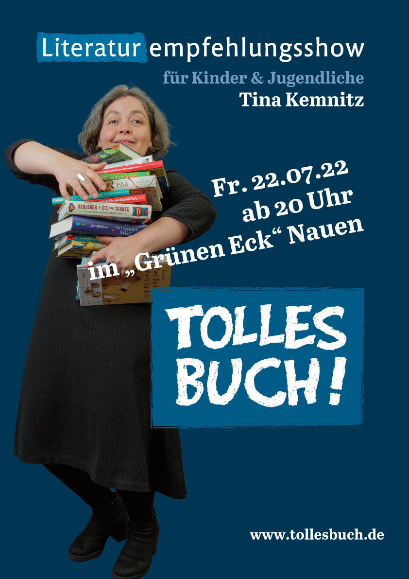Leseabend mit Tina Kemnitz im “Grünen Eck” am 22.07.22 ab 20 Uhr