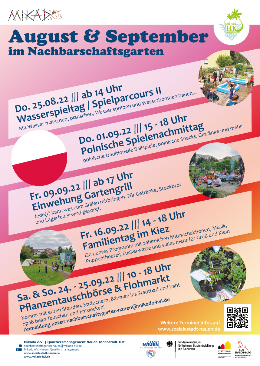 August & September Aktionen Im Nachbarschaftsgarten „Grünen Eck