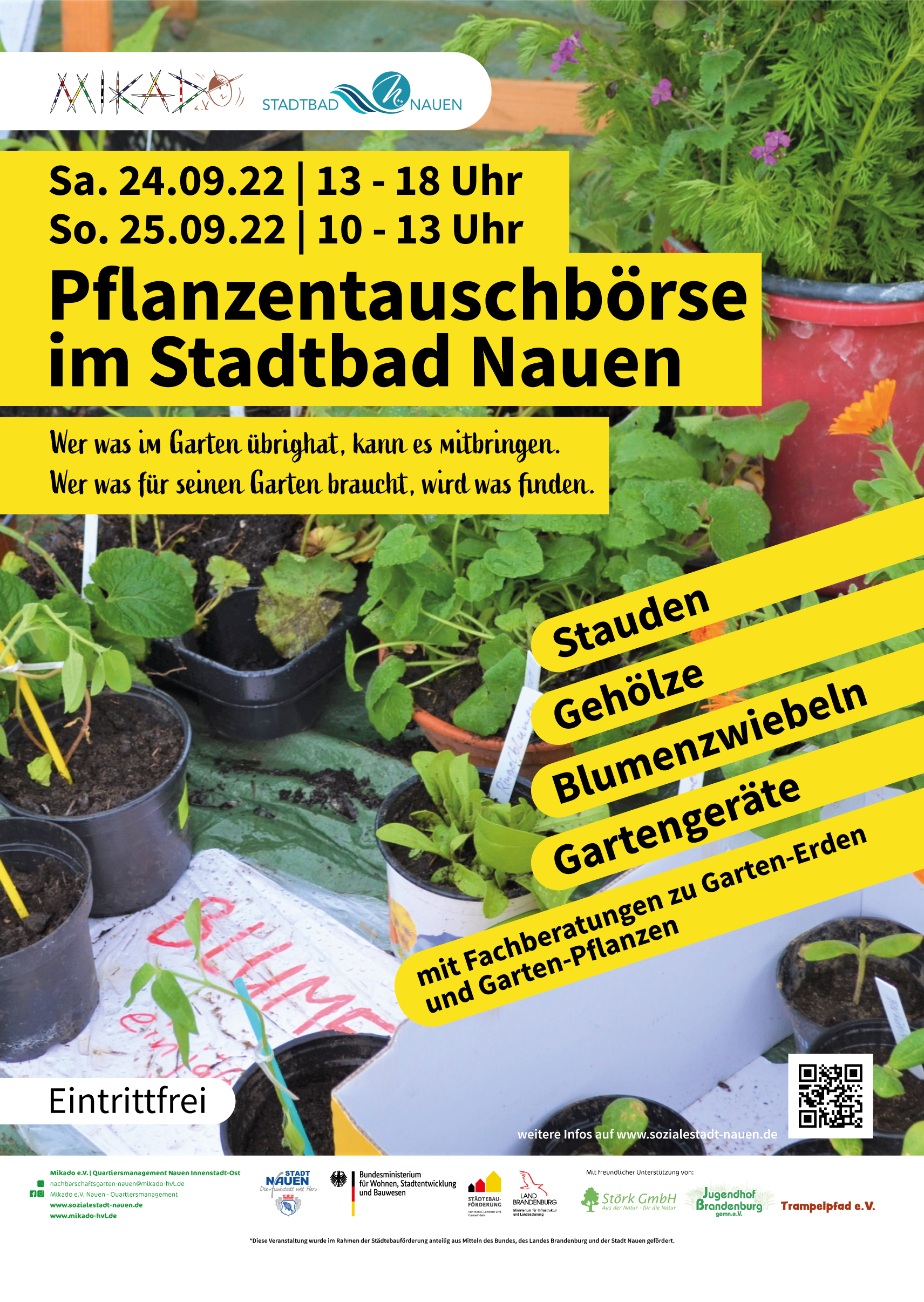 2. Nauener Pflanzentauschbörse am 24. – 25. 09. 2022 im Stadtbad