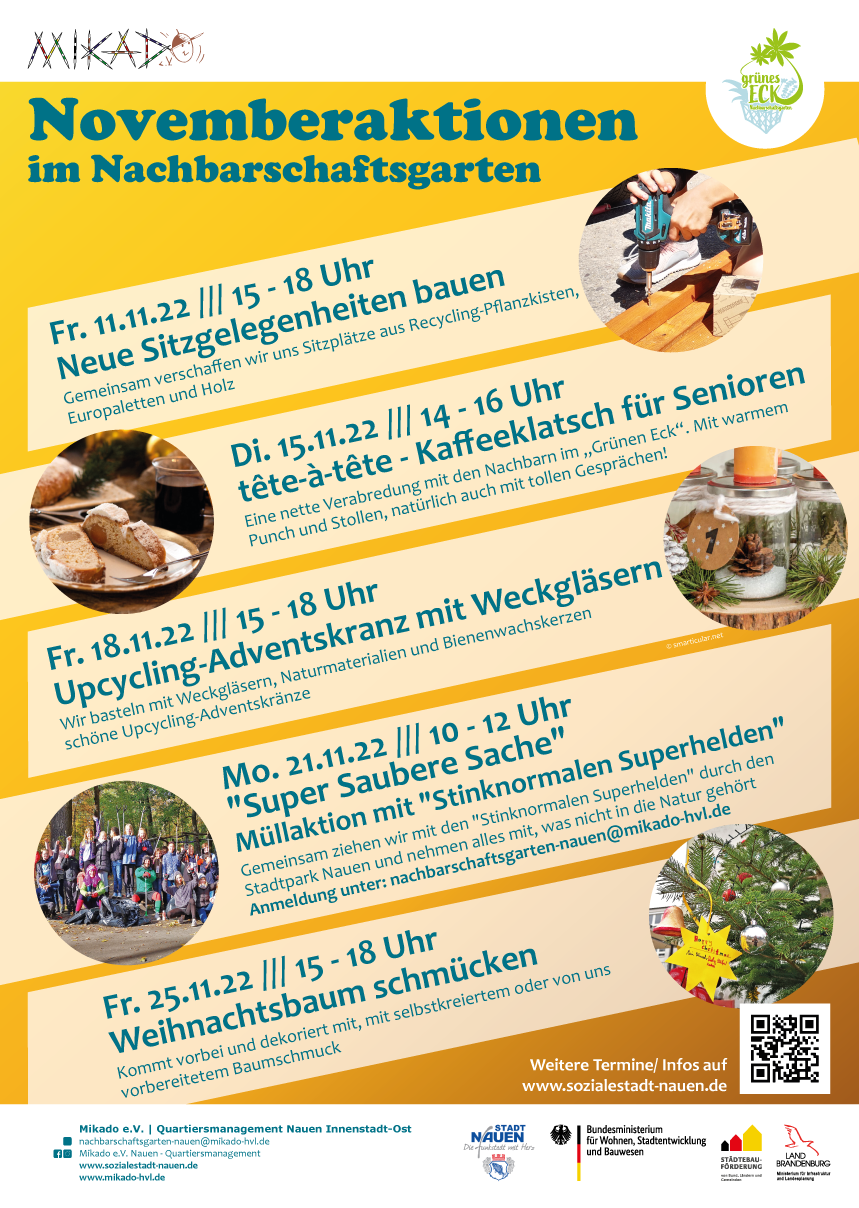 Novemberaktionen im “Grünen Eck”