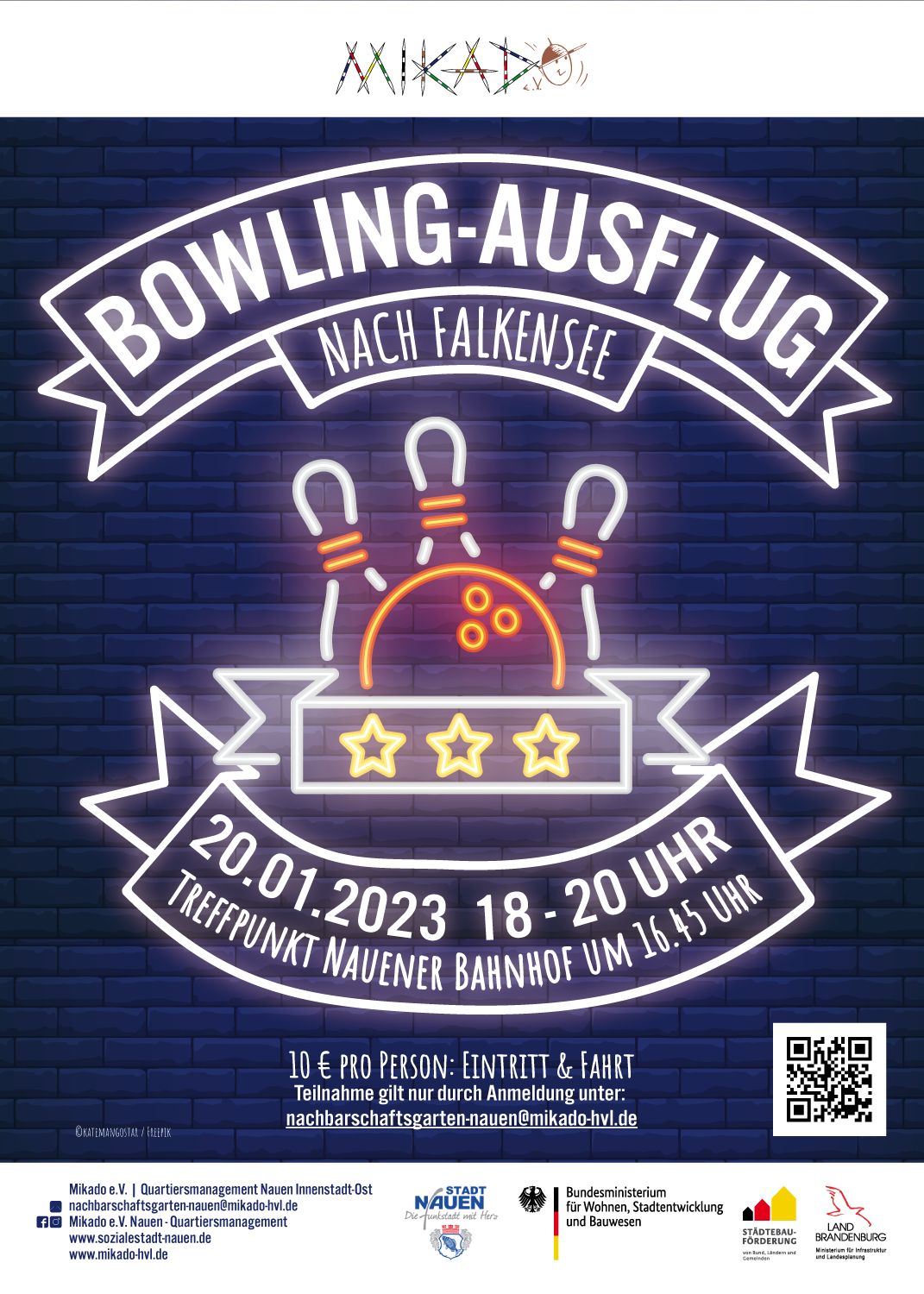 Bowling Ausflug nach Falkensee am Fr. 20.01.2023 von 18 – 20 Uhr