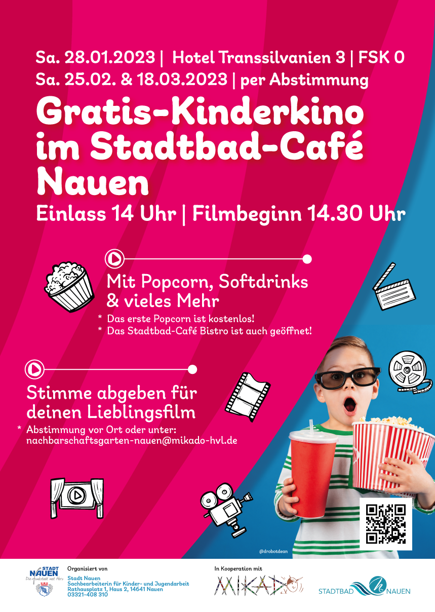 Fortsetzung “Gratis-Kinderkino im Stadtbadcafé” am Sa. 28.01.2023