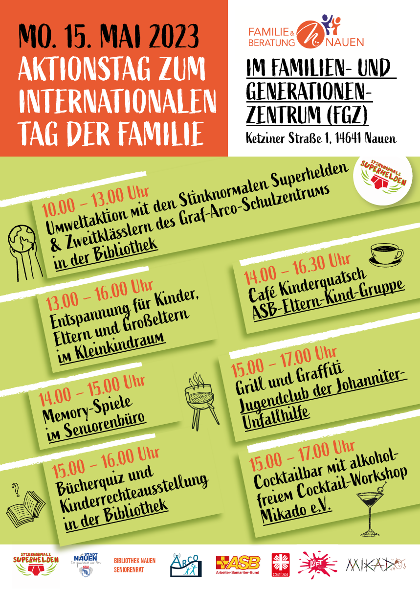 Aktionstag zum Internationalen Tag der Familie im Familien- und Generationenzentrum (FGZ) am 15. Mai 2023