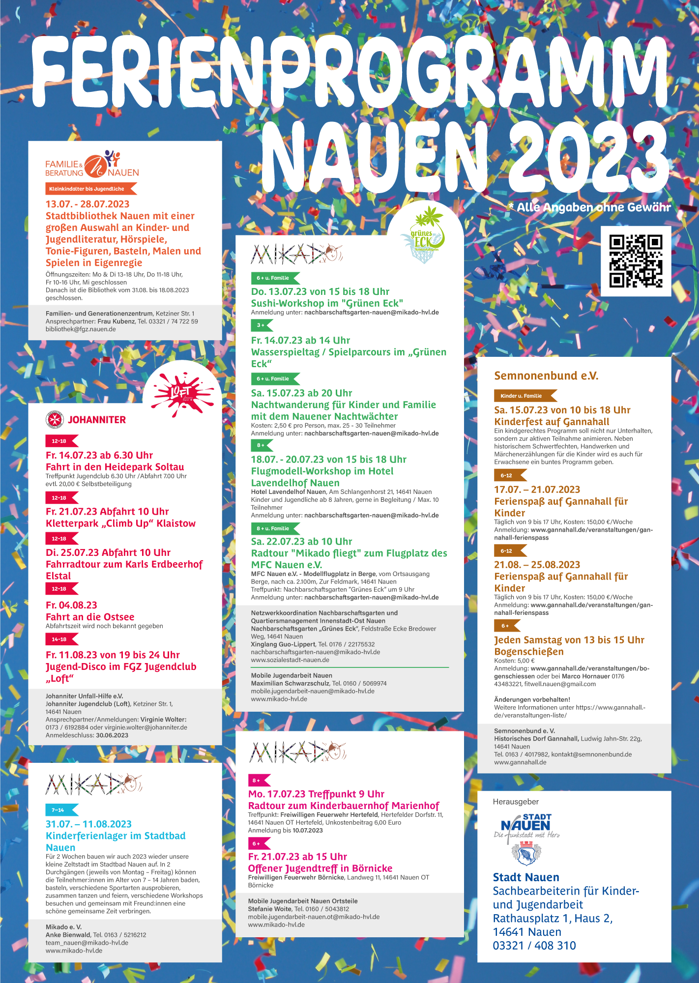 Sommerferienprogramm Nauen 2023