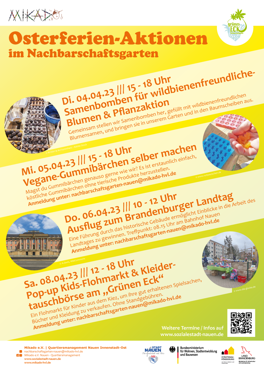 Osterferienaktionen im Nachbarschaftsgarten „Grünen Eck“ 2023