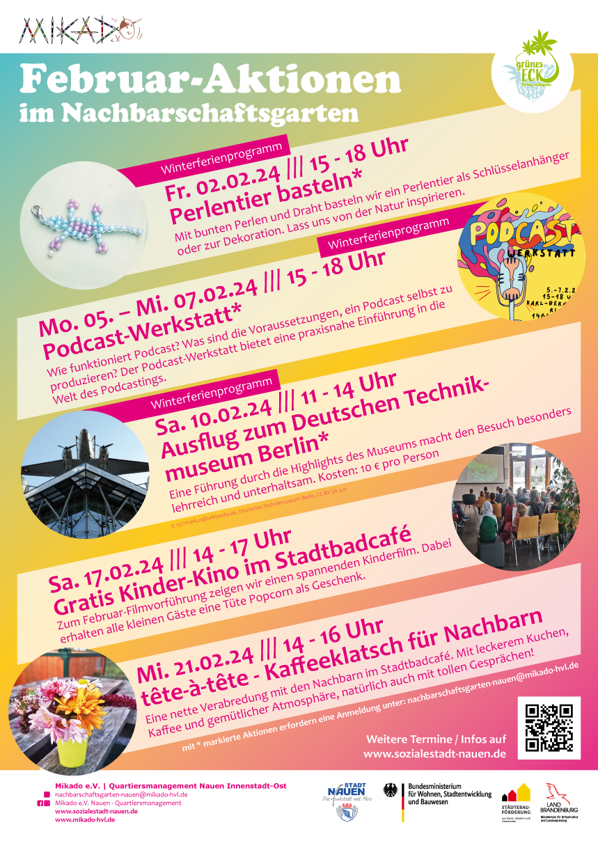 Februar-Aktionen im Nachbarschaftsgarten „Grünen Eck“