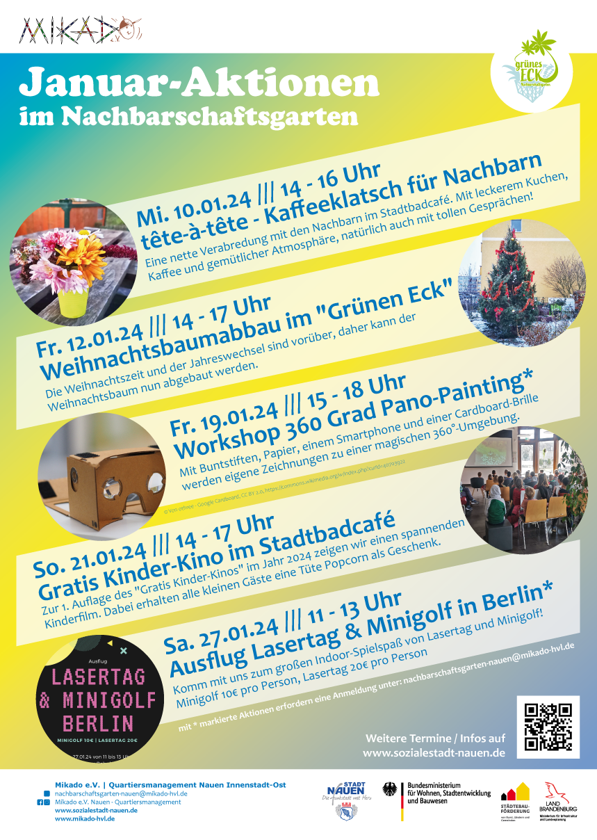 Januar-Aktionen im Nachbarschaftsgarten „Grünen Eck“