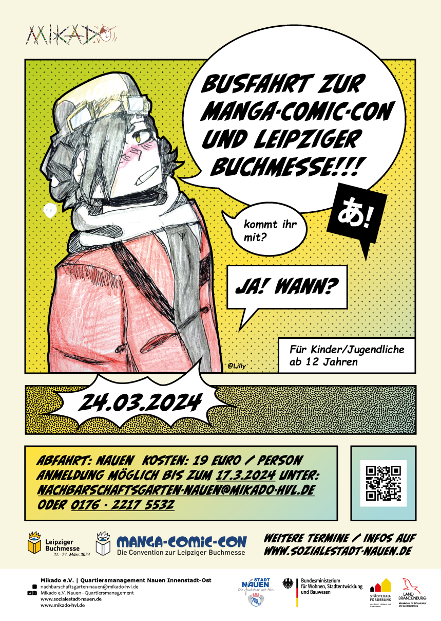 Busfahrt zur Manga-Comic-Con am 24.03.2024: von Nauen nach Leipzig