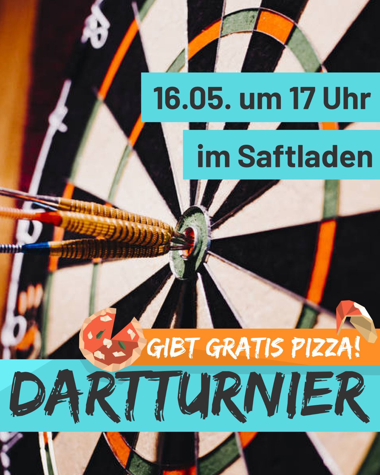 Dartturnier im Jugendclub Saftladen am 16.05. um 17 Uhr