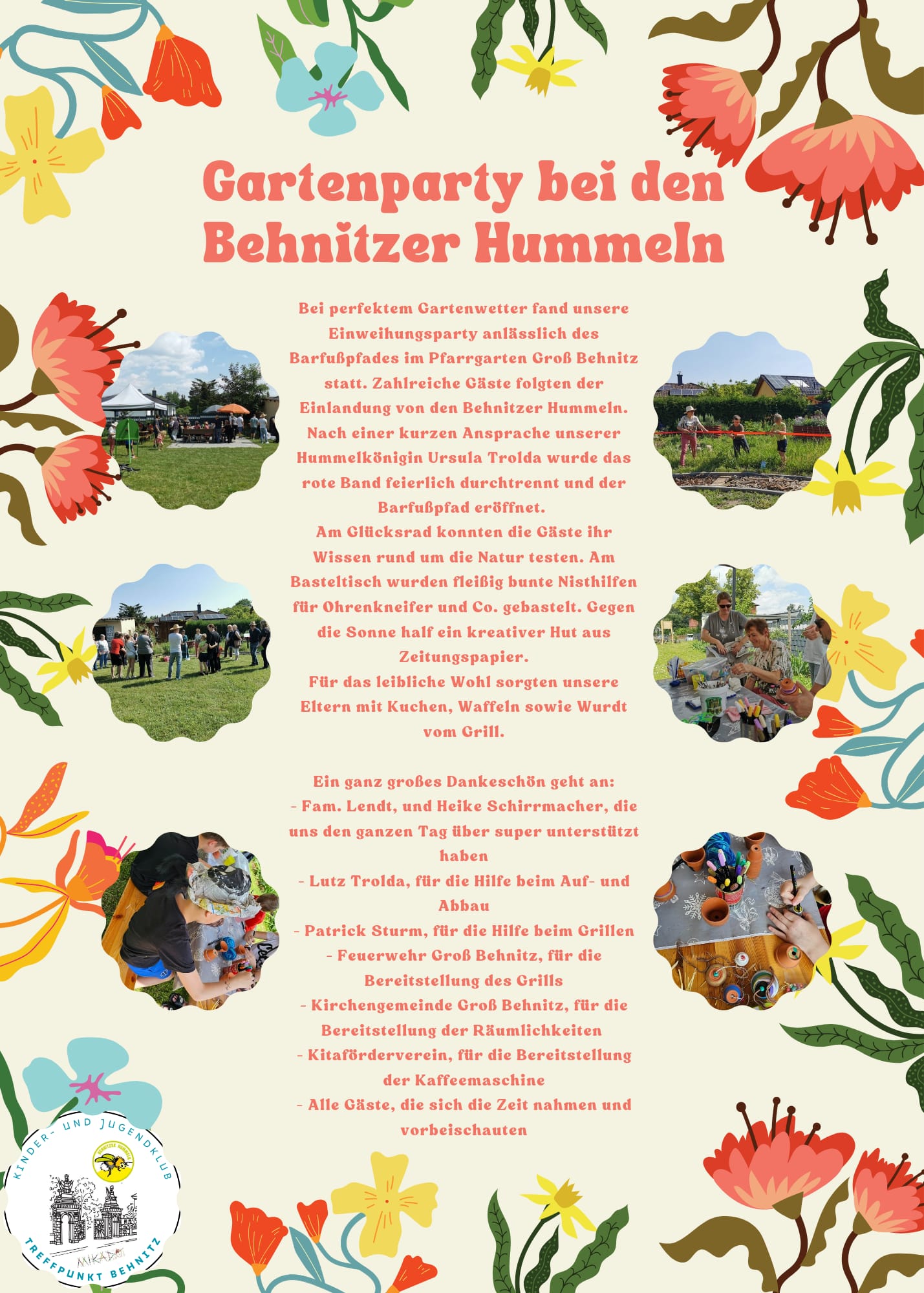 Gartenparty bei den Behnitzer Hummeln