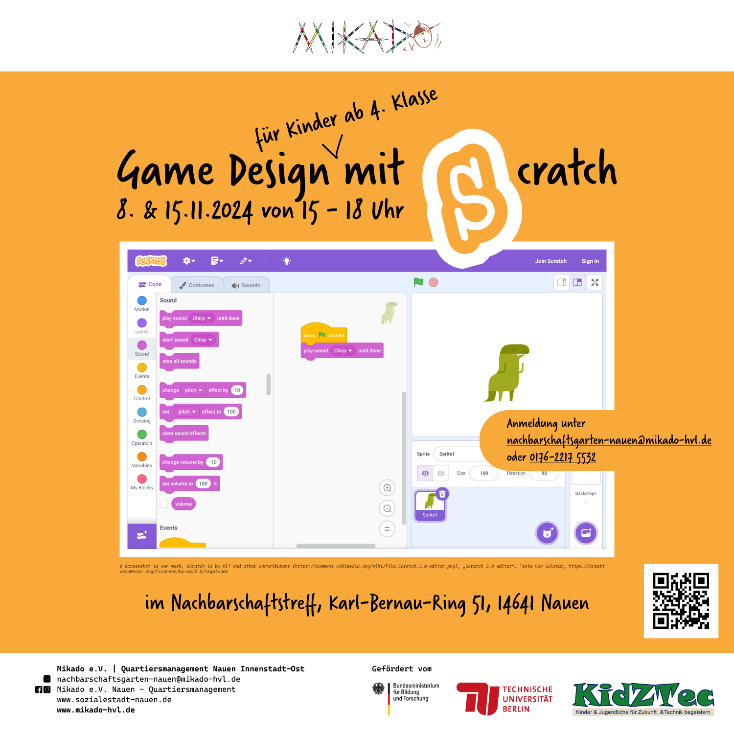 Game Design mit Scratch für Kinder ab 4. Klasse