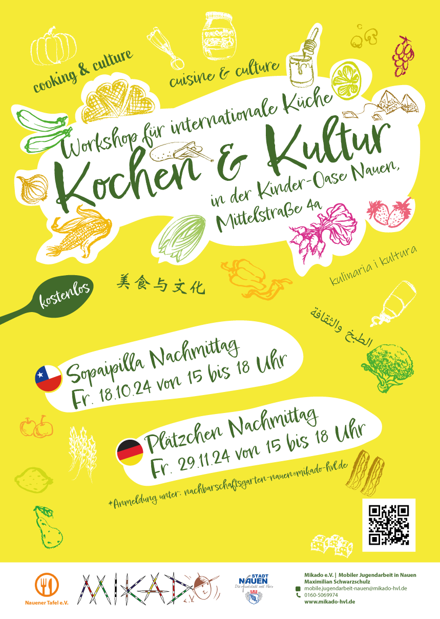 Neue Termine zum Projekt „Kochen und Kultur“ in der Kinder-Oase Nauen