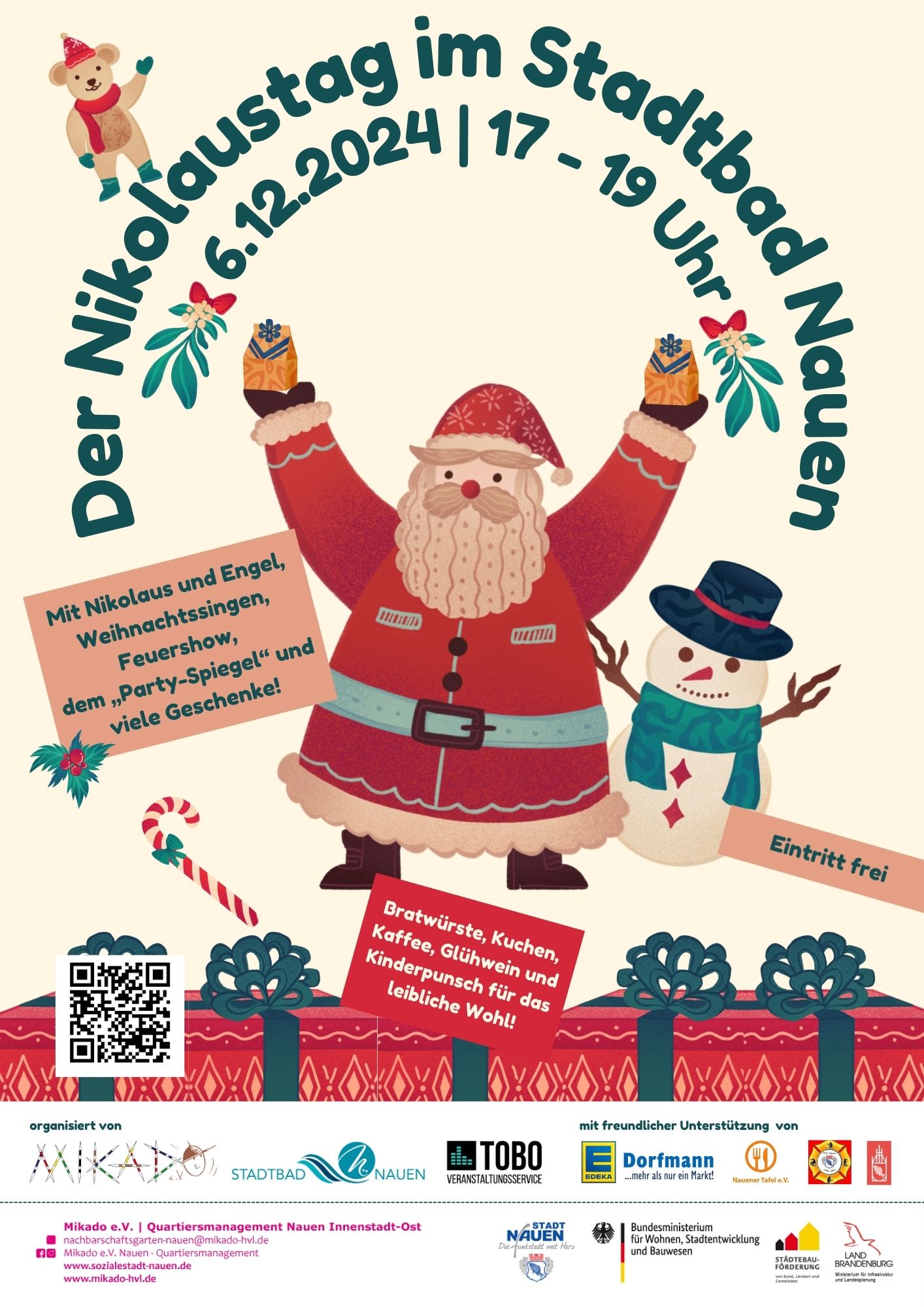 Der Nikolaustag im Stadtbad Nauen am 6.12.24 von 17 – 19 Uhr