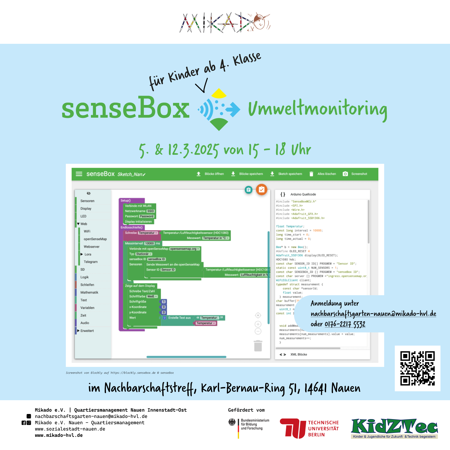 Workshop „senseBOX-Umweltmonitoring“ – Entdecke die Welt der Umweltmessung!