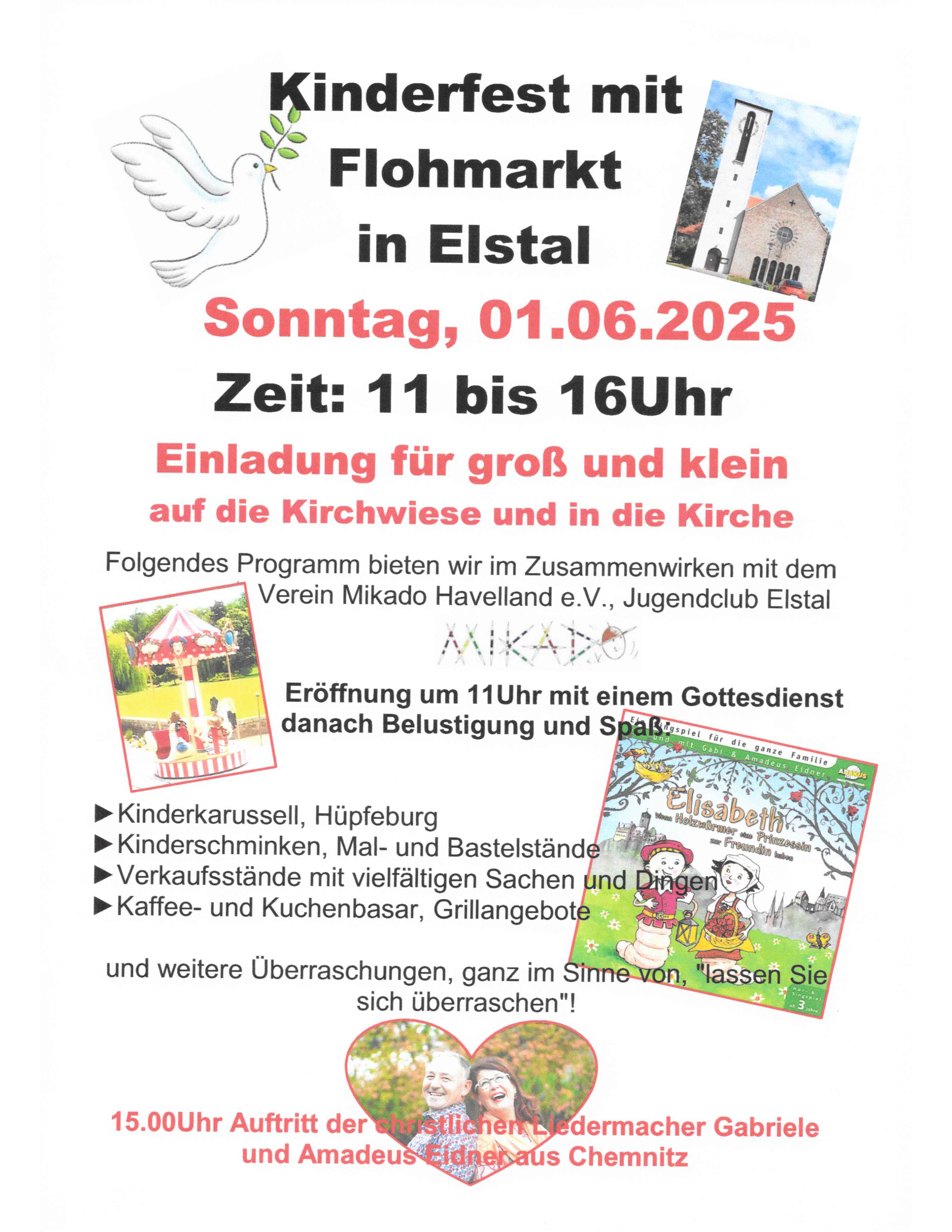 Kinderfest mit Flohmarkt in Elstal am 01.06.2025