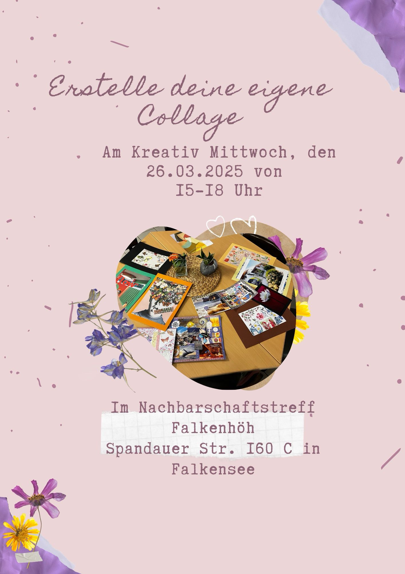 Kreativ Mittwoch im NBT Falkensee Falkenhöh am 26.03.2025