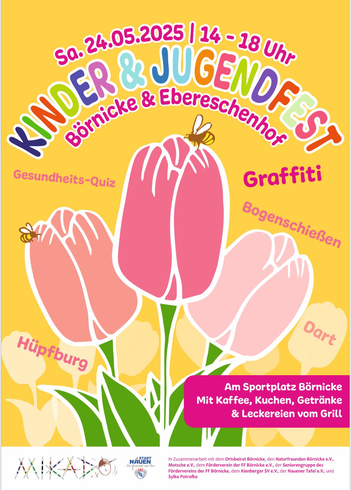 Kinder & Jugendfest – 24.05.2025 / 14-18 Uhr Börnicke & Ebereschenhof