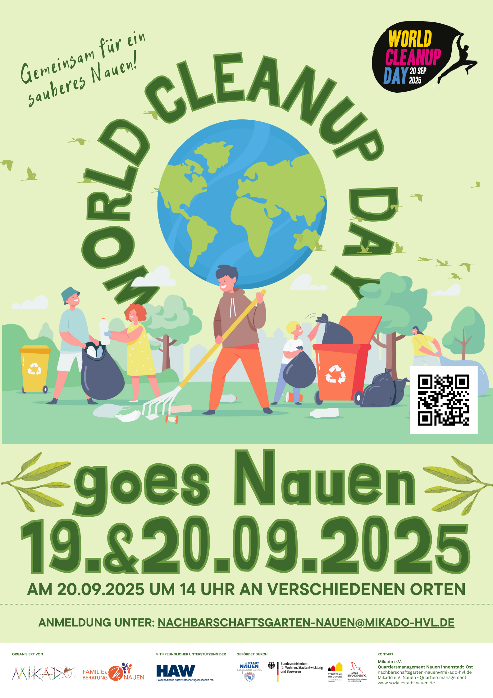“World Cleanup Day goes Nauen” am 19. & 20.09.2025