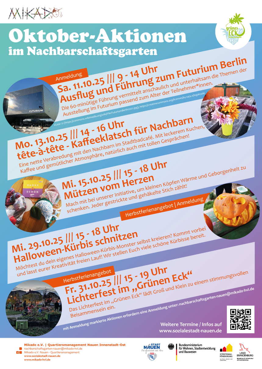 Oktober-Aktionen 2025 im Nachbarschaftsgarten „Grünen Eck“