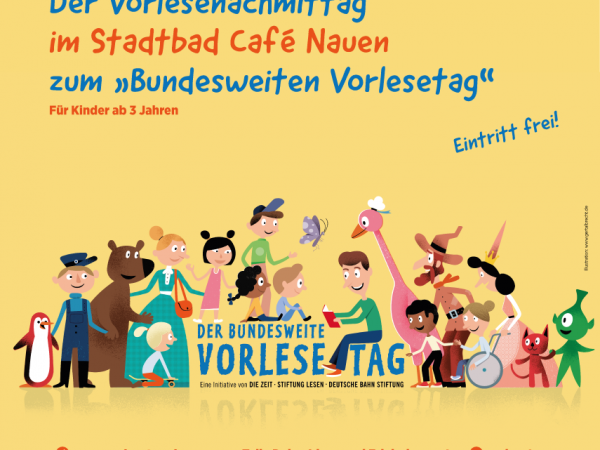 Der Vorlesenachmittag im Stadtbad Café zum „Bundesweiten Vorlesetag“ am 22.11.2025 von 14 bis 16 Uhr