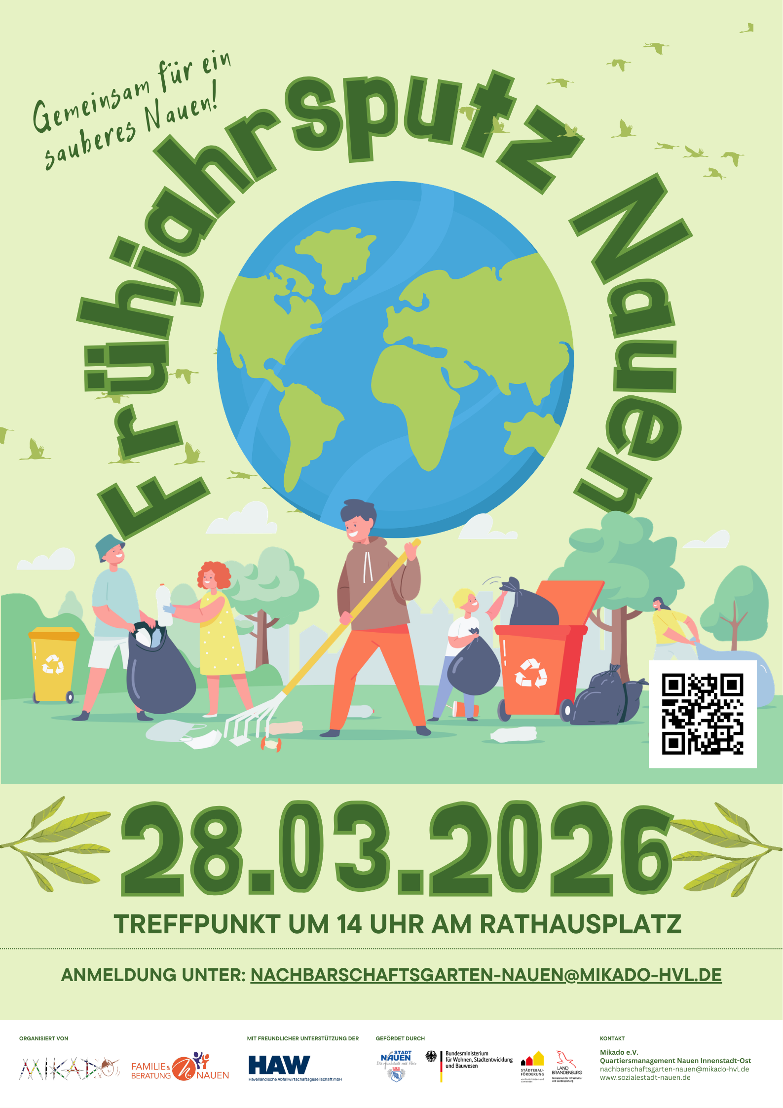 Frühjahrsputz in Nauen: „Eine saubere Sache 2026“ lädt zum Mitmachen ein