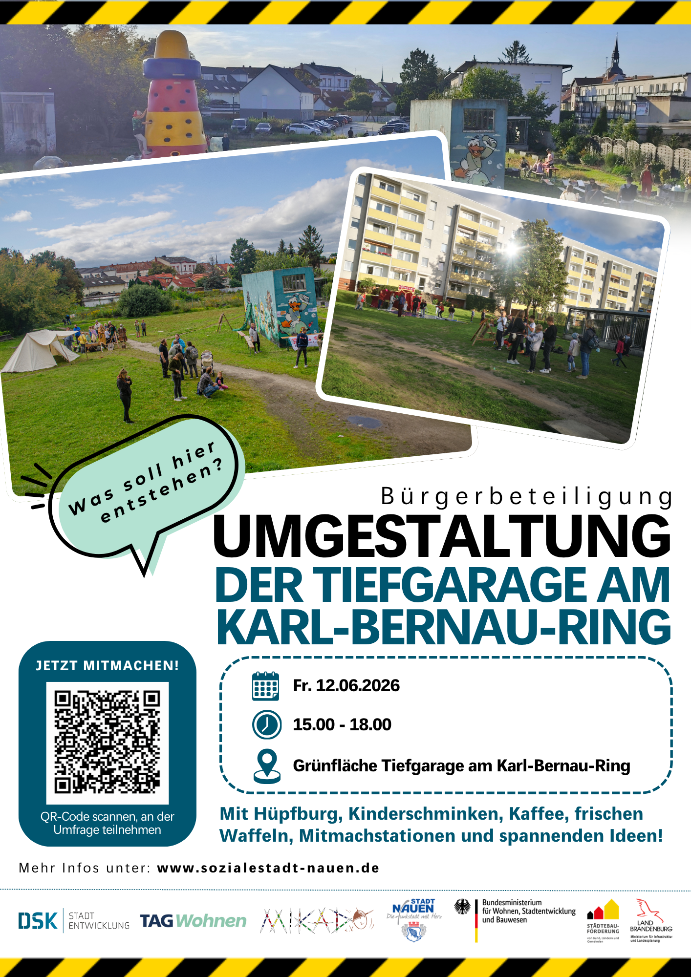 Einladung zur Auftaktveranstaltung zur Bürgerbeteiligung für das Projekt „Freifläche und Tiefgarage am Karl-Bernau-Ring“