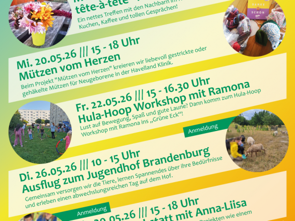 Mai-Aktionen im Nachbarschaftsgarten „Grünen Eck“