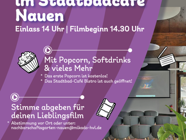 Gratis Kinder-Kino im Stadtbadcafé am 10.10.2026